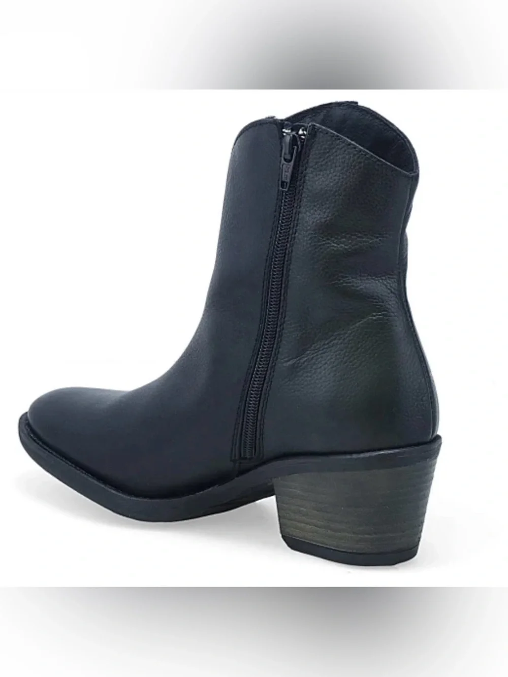 Miz Mooz Duarte Black Leather Ankle Booties Western Size 40